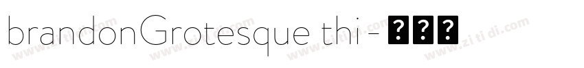 brandonGrotesque thi字体转换